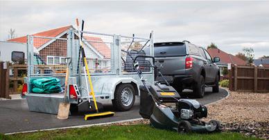 Rimorchio ribassato  per giardinieri 1500 Kg