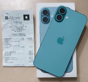 iPhone 16 plus 128 giga verde acqua 