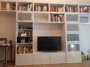 LIBRERIA/MOBILE TV IKEA BESTA BIANCO LUCIDO