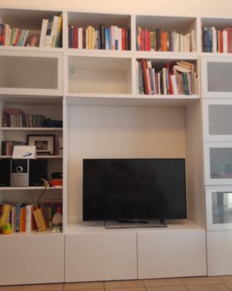 LIBRERIA/MOBILE TV IKEA BESTA BIANCO LUCIDO