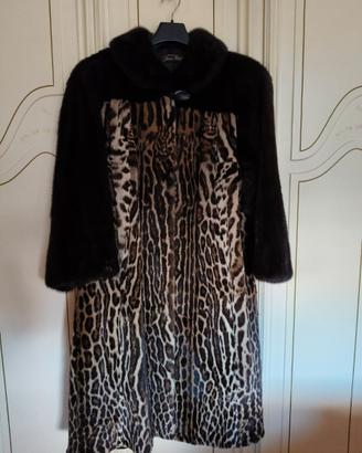 Pelliccia vintage in ocelot e visone