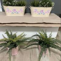 6 X PIANTA ARTIFICIALE CON VASO + 4 PORTAVASI =10€