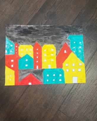 Tempere su cartoncino