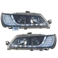 FARI PEUGEOT 306 97-01 LUCE DIURNA A LED FONDO NER