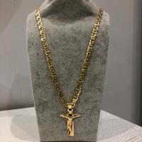 Collana con crocifisso in oro 18 carati, oro 750