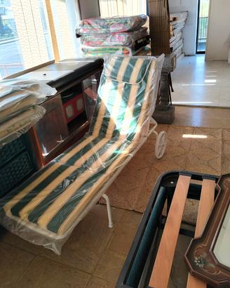 set lettino con cuscino 