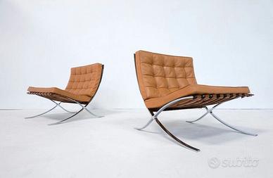 MDF ITALIA coppia di Barcelona in pelle marrone