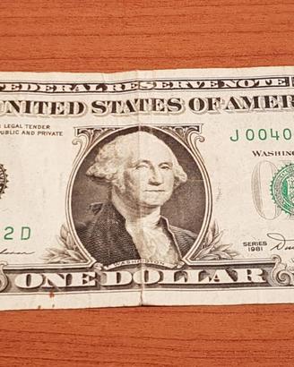 Banconota One Dollar USA del 1981