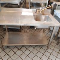 Tavolo con vasca inox