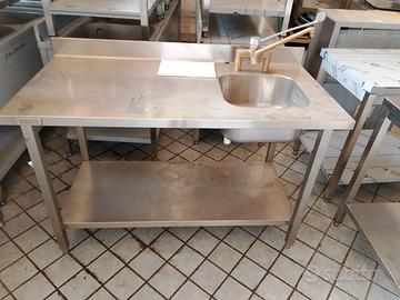 Tavolo con vasca inox