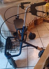 Rollator con Sedile in Plastica e Vassoio
