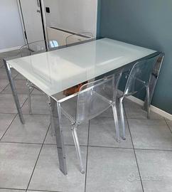 Tavolo cristallo allungabile