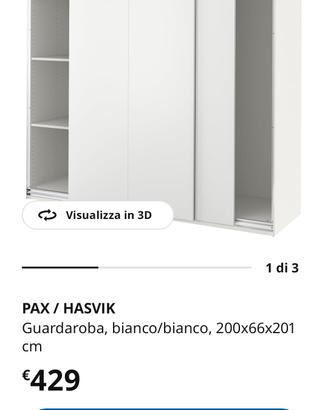 armadio pax Ikea ante scorrevoli