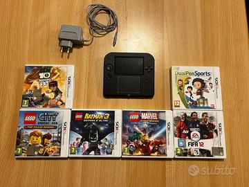 🎮 Nintendo 2DS Nero/Blu + 6 Giochi + Caricatore