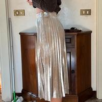 Gonna plissettata oro