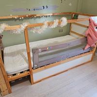 Letto singolo Ikea + materasso singolo + sponda 