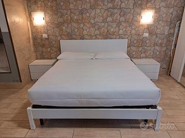 Letto Matrimoniale Larice Bianco