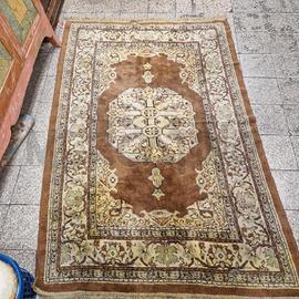 TAPPETO KUSISTAN MARRONE BEIGE FLOREARE