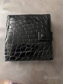 Portafoglio uomo coccodrillo vintage