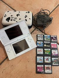 Nintendo DS lite bianco, giochi, caricabatterie