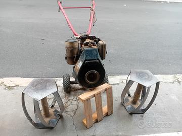 Motozappa 10 cv Formica e carrello appendice