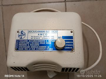 asciugamani elettrico vintage