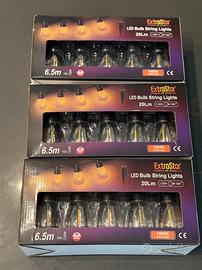 Catena di 30 lampadine per esterno 6,5x3m
