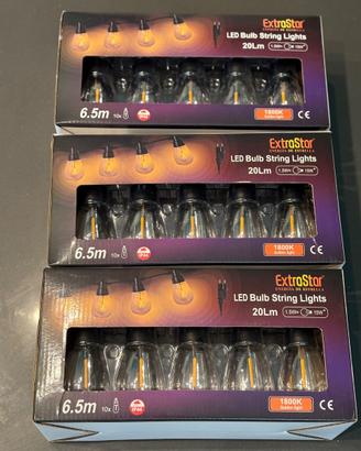 Catena di 30 lampadine per esterno 6,5x3m