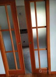 porta a vetro scorrevole 2 ante