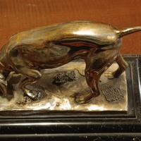 Scultura Cane da Caccia in Argento 800 ItalSilver