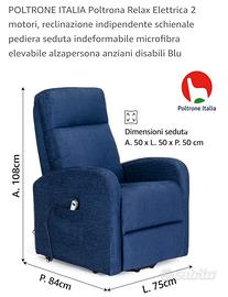 poltrona reclinabile e con alzapersona