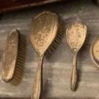 set da toilette in 
argento 800  XIX secolo