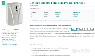 Antifurto Centrale, Inseritori e chiavi