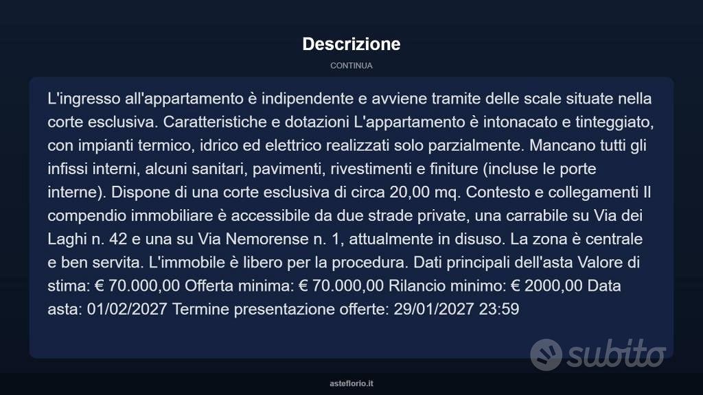 Appartamento – Nemi - Altro