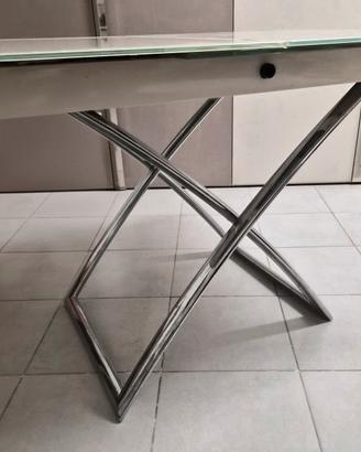 Calligaris Tavolo allungabile acciaio e vetro