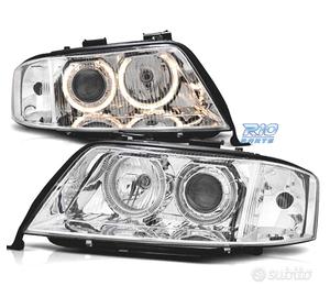FARI XENON AUDI A6 4B 97-01 ANGEL EYES FONDO CROMA
