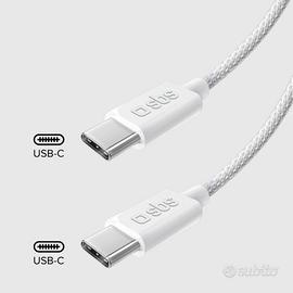 Cavo USB-C - USB-C in tessuto con fermacavo, 1.5 m