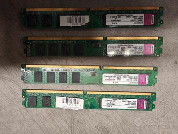 lotto RAM DDR2 e DDR3 banchi da 2gb