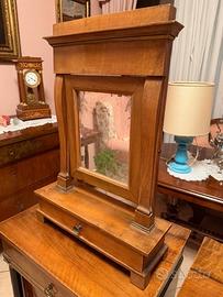 Specchio Psiche con cassetto antico