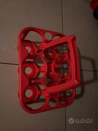 Cestello Porta bottiglie Tontarelli 6 posti rosso