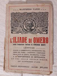 Libro "L'Iliade" di Manfredo Vanni 1923