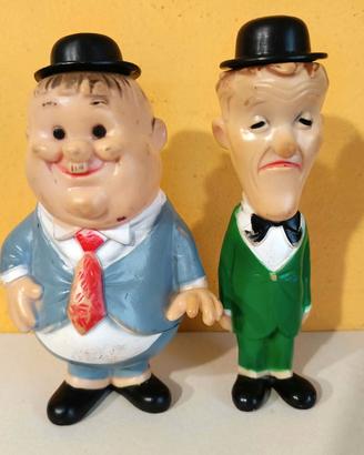 Pupazzi Stanlio e Ollio Ledraplastic anni 60 70