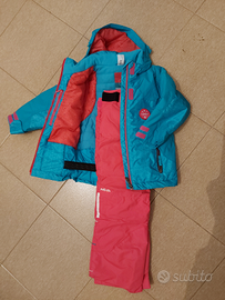 Completo sci snowboard bambina 6 anni