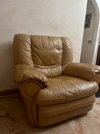 Poltrona in pelle