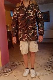 Parka skinhead ultras mimetico camouflage eskimo