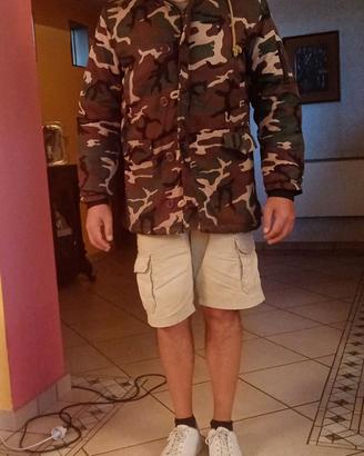 Parka skinhead ultras mimetico camouflage eskimo