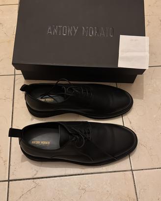 Scarpe Antony Morato in pelle nera Made in Italy