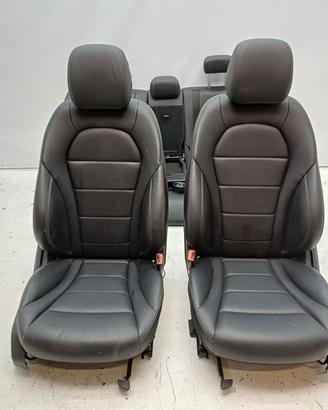 Set sedili in pelle nero mercedes-benz c250 w205 b
