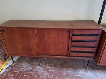 credenza stile svedese con cassetti anni 60