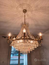 Lampadari Vintage Ottone Cristalli eleganza retrò